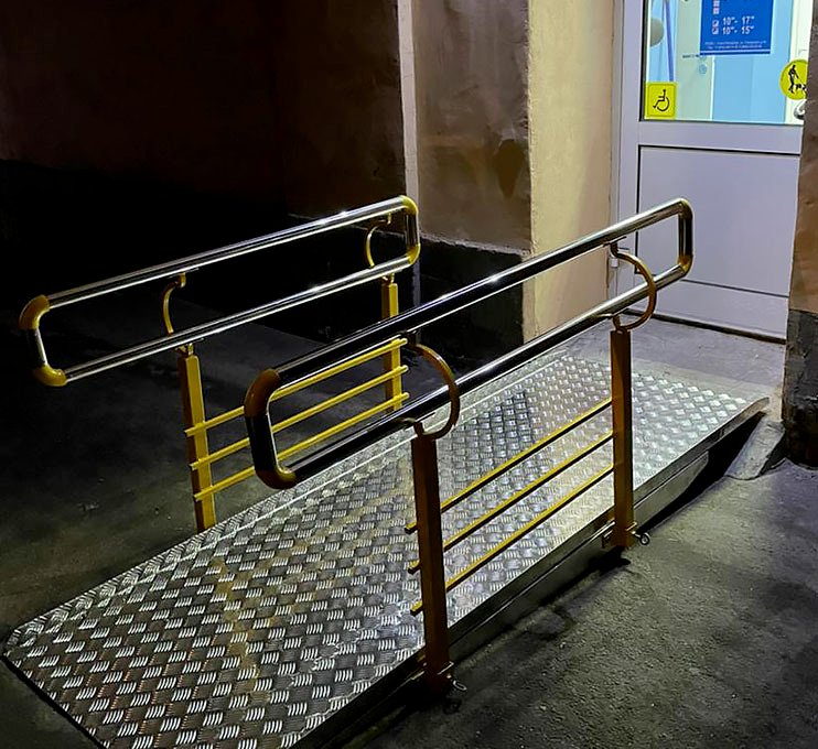 Разборный пандус для инвалидов (алюминий/нержавейка) Пандус разборный для инвалидов